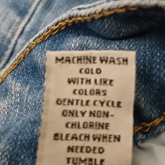 Resfeber Jeans 14 Skinny Boyfriend Cuffed Ankle Distressed Blue Denim Stretch - Picture 9 of 9